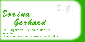 dorina gerhard business card